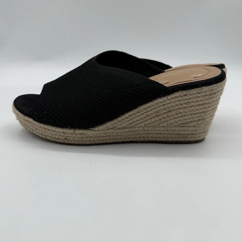 Easy Spirit Sz 11 Jalen Wedge Espadrille Sandal Black NWOB Store Display 3